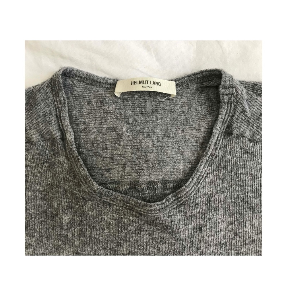 Helmut Lang Wool Rib Fitted Tee - Picture 2 of 3